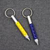 Mini Multifunction Ballpoint Pen Stylus 6 In 1 Metal Screwdriver Touch Screen Tool Pen Small Scale Keychain Pens Gift Accessory LXY