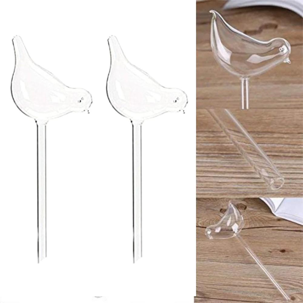 1/2 szt. Podlewaczki do roślin, Samopodlewające szklane kule, Kształt ptaka, Ręcznie dmuchane, Przezroczyste, Kolor akwamaryny, Do domu, Ogrodu, Roślin kwiatowych