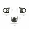 Real Carbon Fiber Car Steering Wheel Button Frame Sticker For Mini Cooper R55