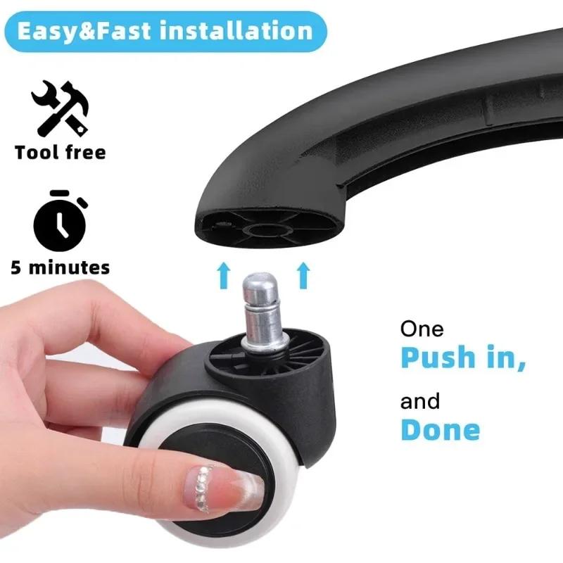 6/1PCS Universal Chair Wheel Caster Furniture Swivel Castor Office Replacement Wheels Roller Home Hardware 360° Load Bearing