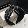 Original Korean Women's High Skull Top Wide Edge Knotted Headband for Face Washing
