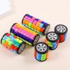 3D Corn Cube Tower 7 Layers Cylinder Stress Relief Decompression Toy Wheel Rotating Develop Intelligence DIY Cylindrical Puzzle