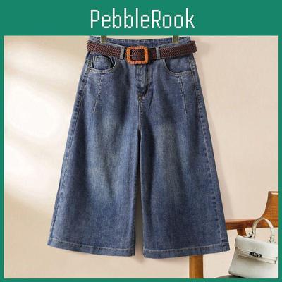 Denim Jeans Capris Loose Shorts Stylish Womens Clothing Spring Clothes Harajuku Pants Y2k Baggy Korean Dongdaemun