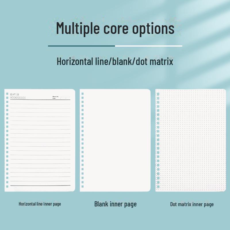 A5 Thickened PP Spiral Notebook - Business & Student Use with Creative Horizontal Lines