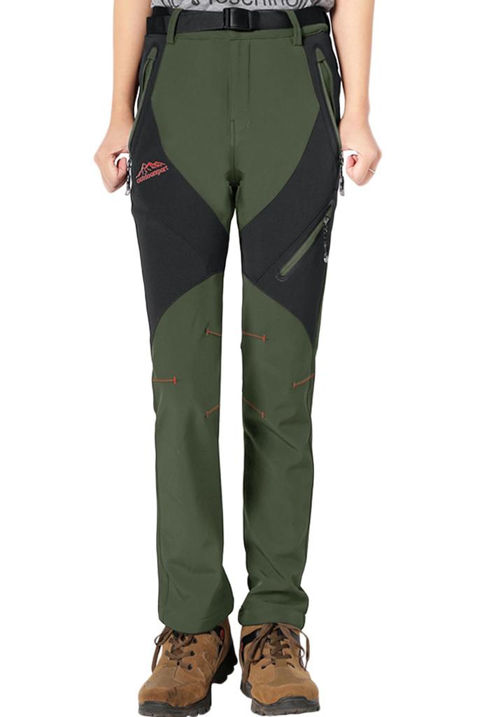 TBMPOY Trekking Warm Work Pants for and Size L Women's Pants, Autumn/Winter, Fleece-Lined, Windproof, Water-Repellent, Thick, Camping, Fishing,