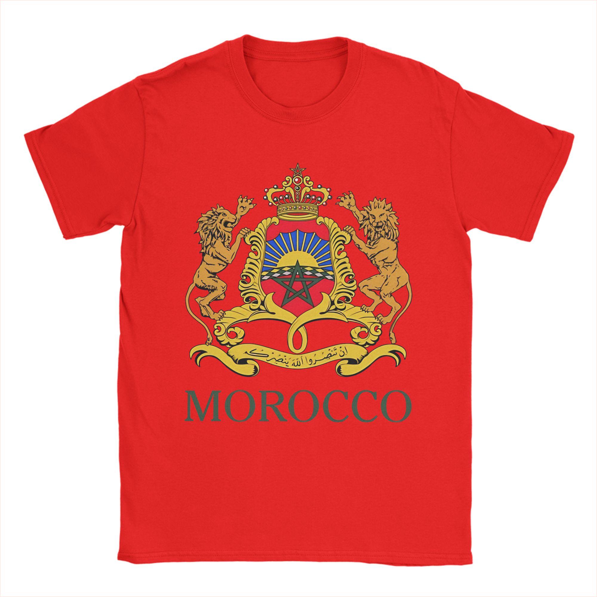 

Coat of Arms of Morocco Cotton TShirt For Man Summer Y2K TShirts Breathable Trending Tee Shirt Oversize Dropshipping Clothing S