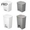Double Open Lid Wastebasket Pedal Trash Can, with Dual-mode Lid, Easy Access Garbage Compact Recycling Bin Odor-proof Slim Solid Color Waste