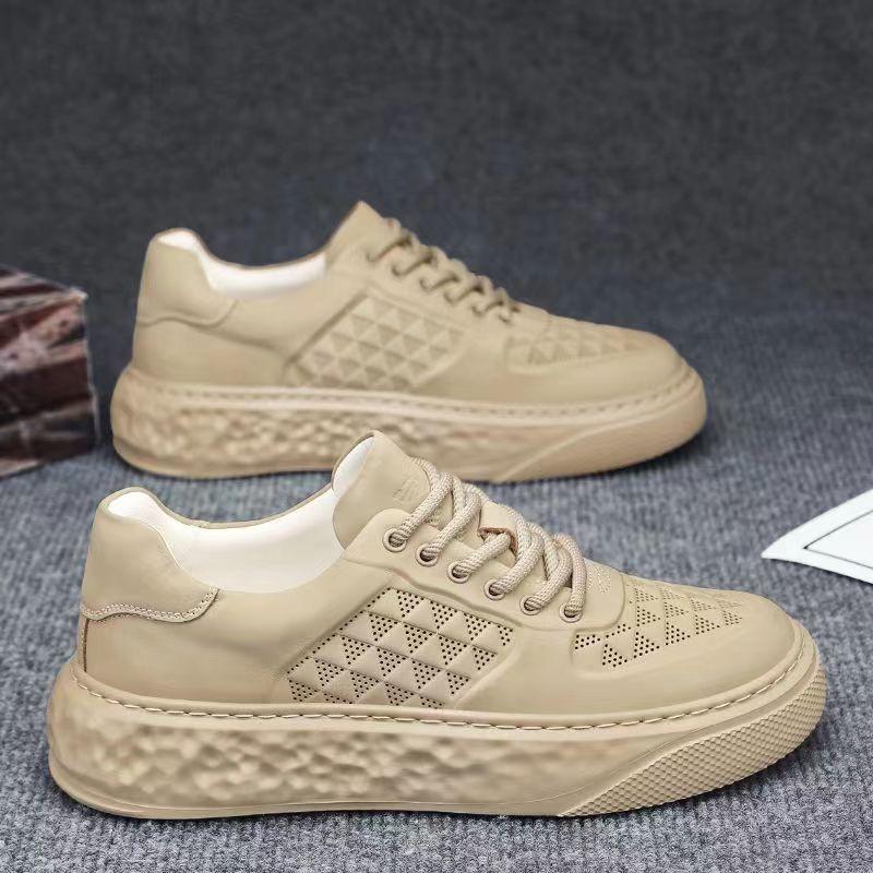 High-quality Thick-sole Casual Shoes Men Hollow Breathable Versatile Board Shoes Men Soft Bottom Non-slip Sneakers Tenis Hombre