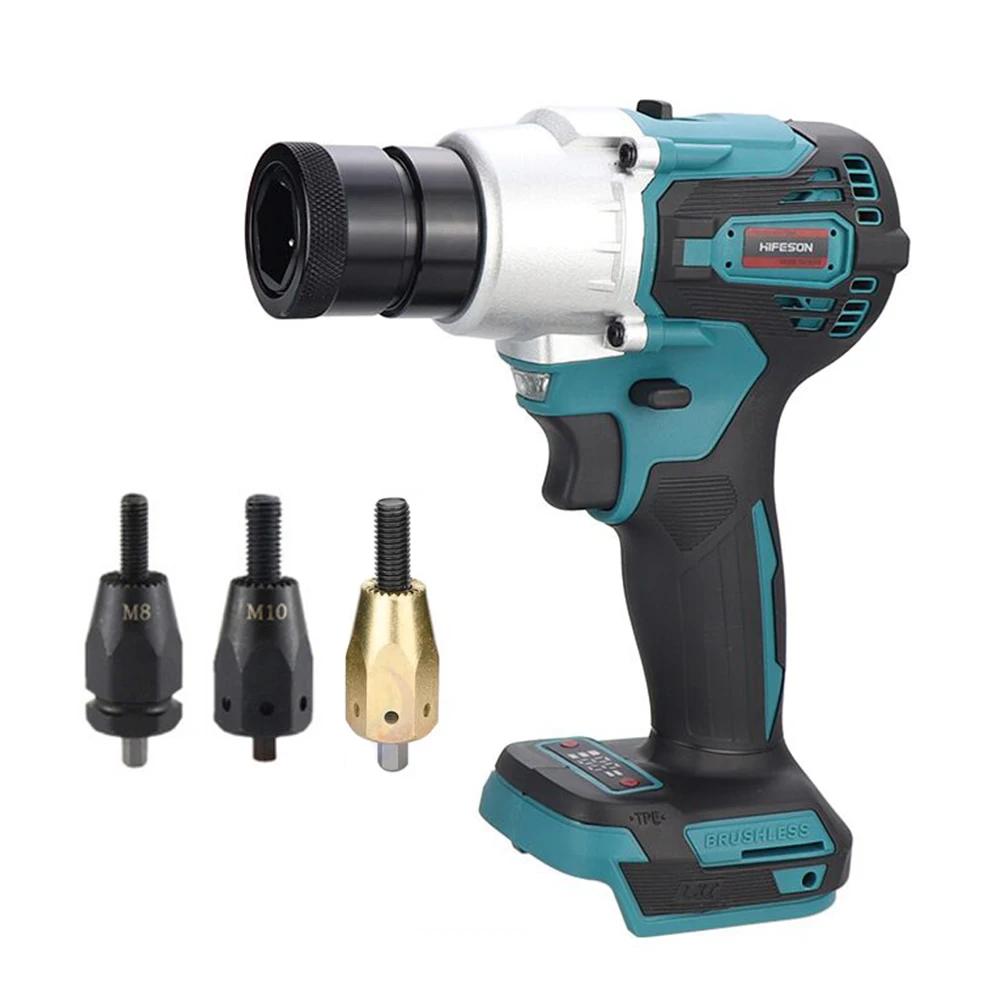 Powerful Brushless Electric Rivet Nut Machine Kit Automatic Electric Riveter Set Riveting Tool with Riveter Heads