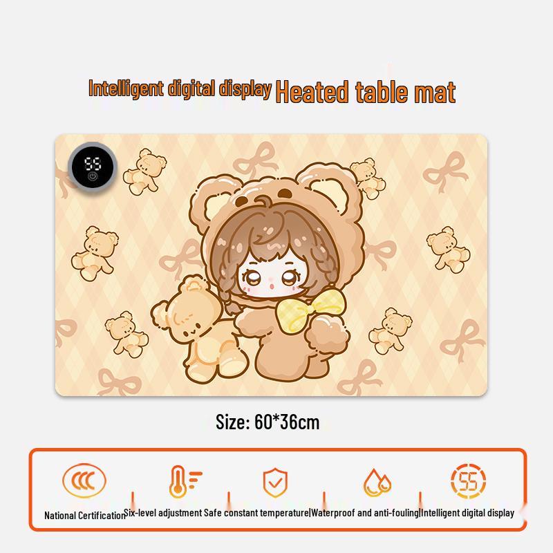 Electric Heating Desk Pad - Warm Mouse Pad for Office & Student Use