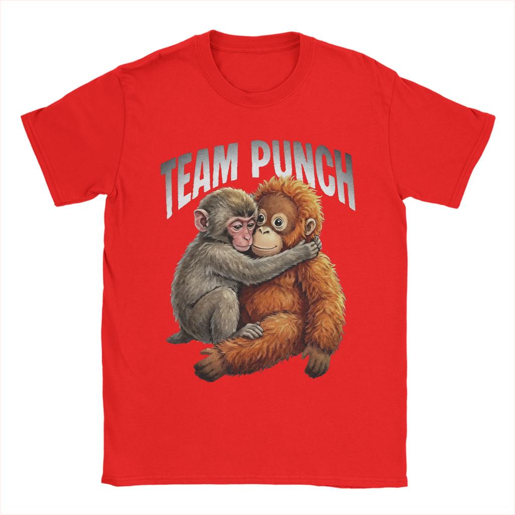 Punch Monkey Funny Animal T Shirt for Men 100 Cotton Fashion for Male TShirts Crew Neck  Tees Short Sleeve Tops Graphic
