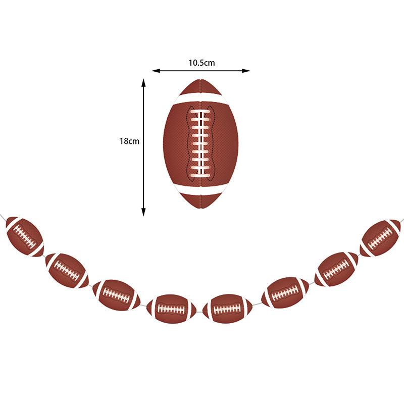 Rugby Geburtstagsparty Dekoration Set - Super Bowl Fan Banner & Ornamente