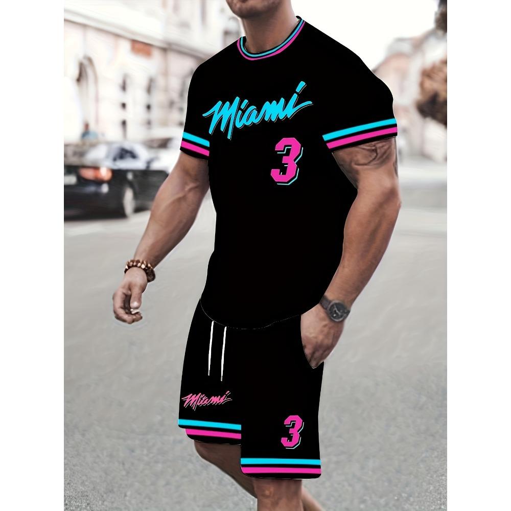 Traje Nuevo de Verano para Hombre - Moda Casual Urbana con Suave, Cómodo, Transpirable y Ligero Estampado de Letras 3D