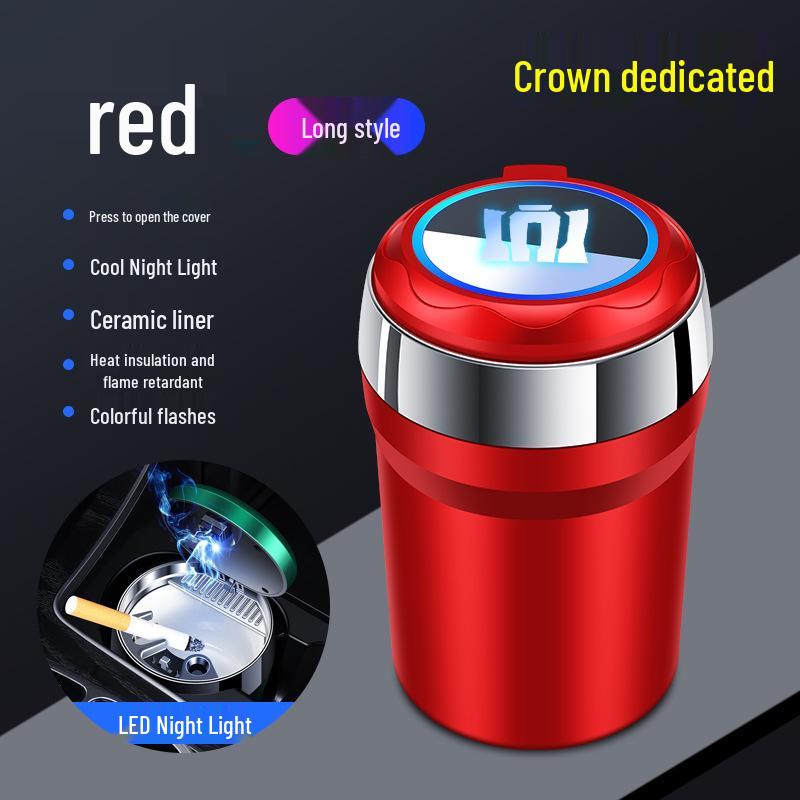 Toyota Crown Lu Fang ROYAL Car Ashtray with Multicolor Ambient Light for Car and Home Use