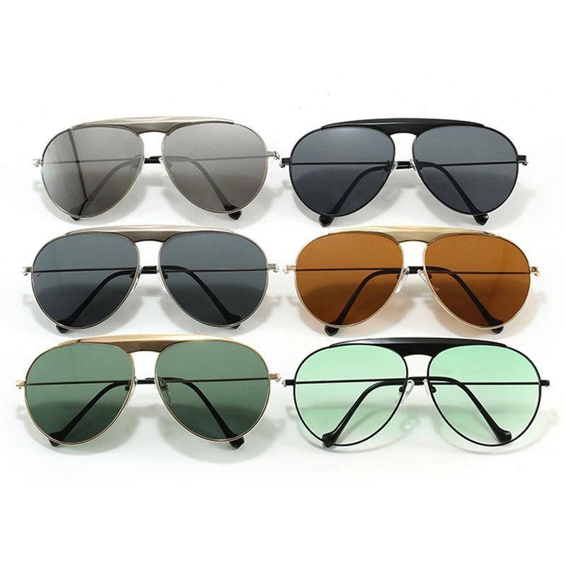 Classic Punk Pilot Sunglasses Women For Men Luxury Brand Designer Sun Glasses Popular Vintage Big Frame Metal Cool Shades Uv400