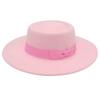 Popular Top Hat Versatile Bow Dome Convex Top Big Brim Fashion Casual Woolen Felt Hat Top Hat Hat