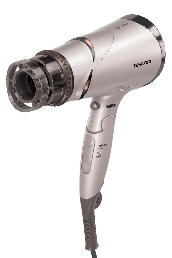 Tescom TD430B-N/E Hair Dryer, Negative Ion, Foldable, High Airflow, Quick Drying, Cold and Hot Air, Easy-to-Open Plug, Ione Bronze