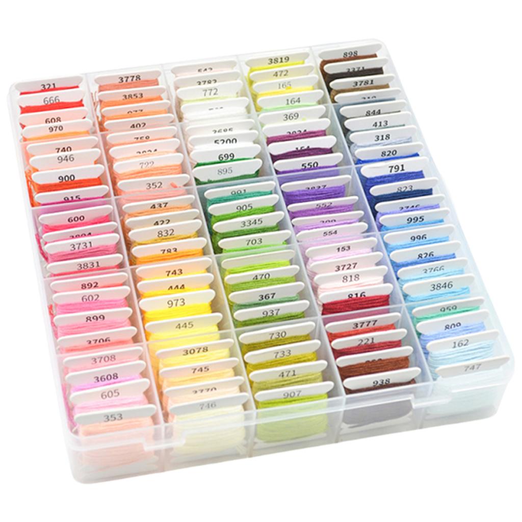 DIY Embroidery Thread with Organizer Box Cross Stitch Supplies Sewing Embroidery Thread Set for Halloween Christmas Mothers Day