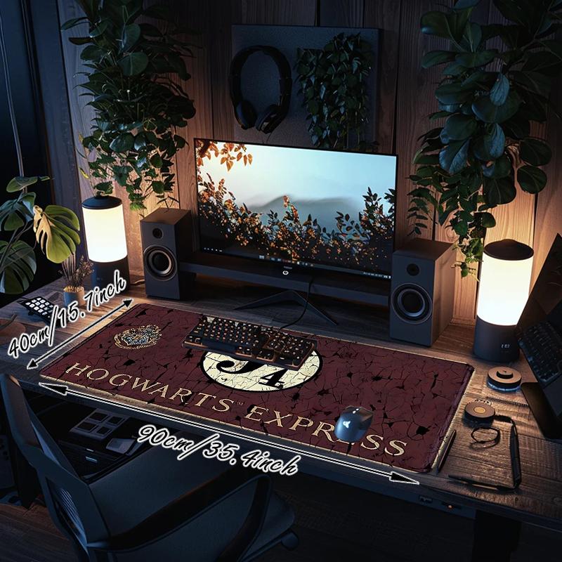 1Pc Hogwarts Express Platform Gaming Mouse Pad Keyboard Desk Mat Non-slip Rubber Lock Edge Waterproof Computer Mousepad for Office Home Decor Ey15