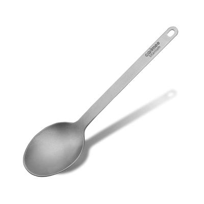Carimee Titanium Astragalus Shallow Matte Finish Spoon, Spoon, Tableware, Cookware, Titanium, Lightweight, Rust-proof, Unbreakable,