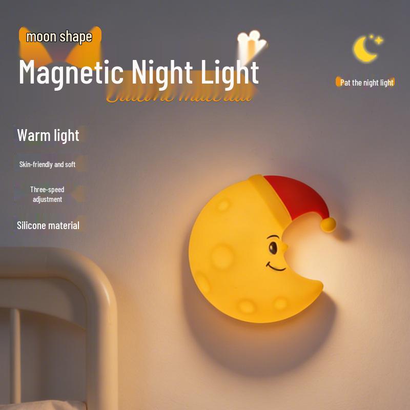 Magnetic Silicone Tap Lamp: Creative Night Light for Children's Bedroom