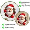 Holiday Home Decor Wall Art 3D Christmas Santa Claus Stickers, Self Adhesive PVC Decals with Realistic Breaking Festive for Effect, Peel And