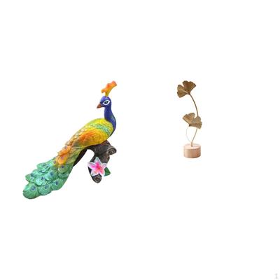 Peacock Sculpture Figurine Decorative Garden Ornament Metal Statue Creative Abstract Crafts for Home