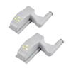 2pcs Universal LED Cabinet Light Hinge Sensor Light Cupboard Inner Hinges Lamp Kitchen Bedroom Wardrobe Night Light White Warm