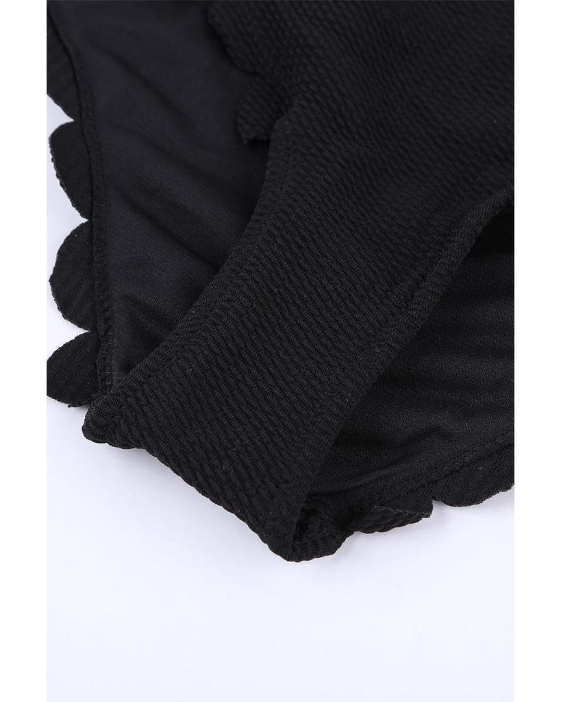 Azura Exchange Scalloped One-Shoulder Bikini