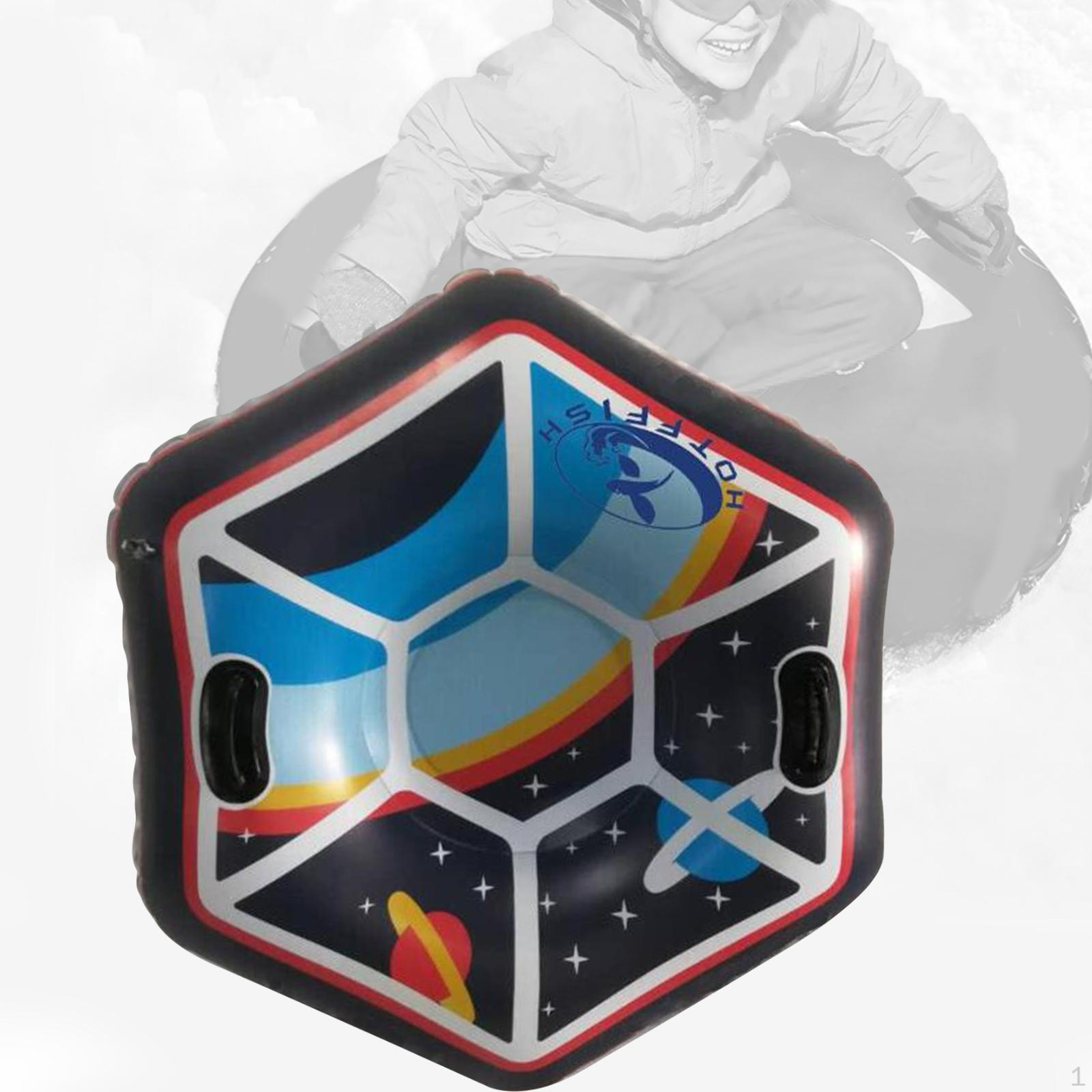 

Durable PVC Snow Tube with Easy Inflation and Deflation - Perfect for Outdoor Sledding Skating 120cm Hexagon