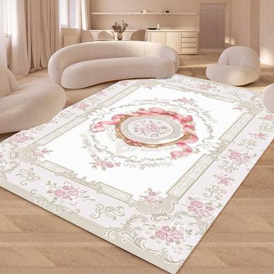 Avrupa Retro Çiçekli Büyük Halı Oturma Odası Lüks Dekorasyon Kilim Kaymaz Yatak Odası Vestiyer Yıkanabilir Yumuşak Mat