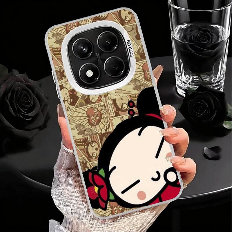 Cartoon Cute Pucca Garu Soft Phone Case for Xiaomi Redmi Note 13 14 15 Pro Plus 12S 12 11S 11 11T 10S 10 Shockproof Cover Back S
