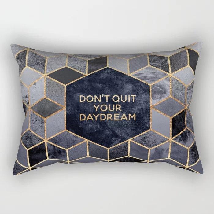 Geometric Letter Peach Leather Velvet Pillowcase Office Car Pillowcase