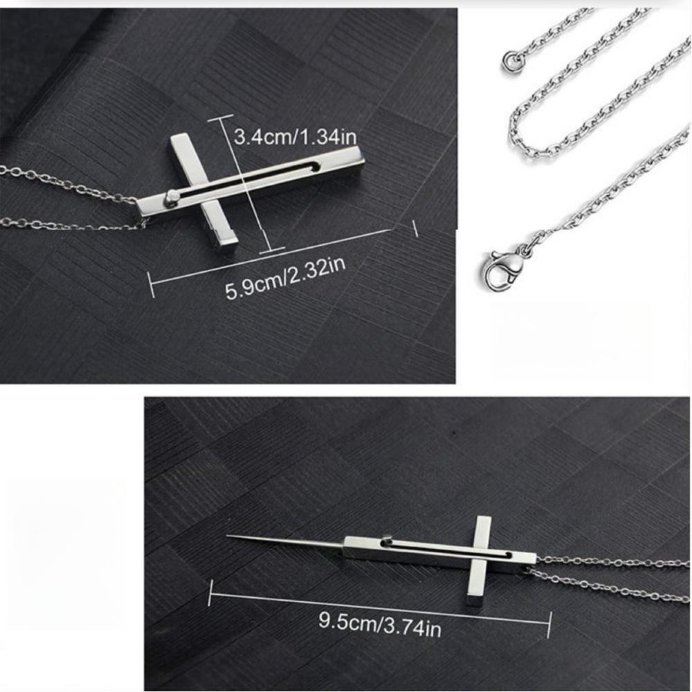 1Pc Women's Self-Defense Necklace Jewelry Portable Anti-Wolf Self-Defense Weapon Legal Portable Item Concealed Weapon
