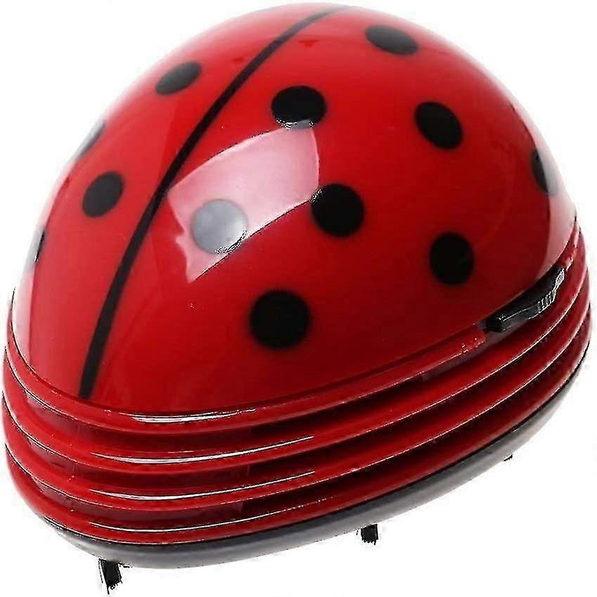 Electric Ladybug Pattern Battery Operated Tabletop Vacuum Cleaner Mini Dust Cleaner Less