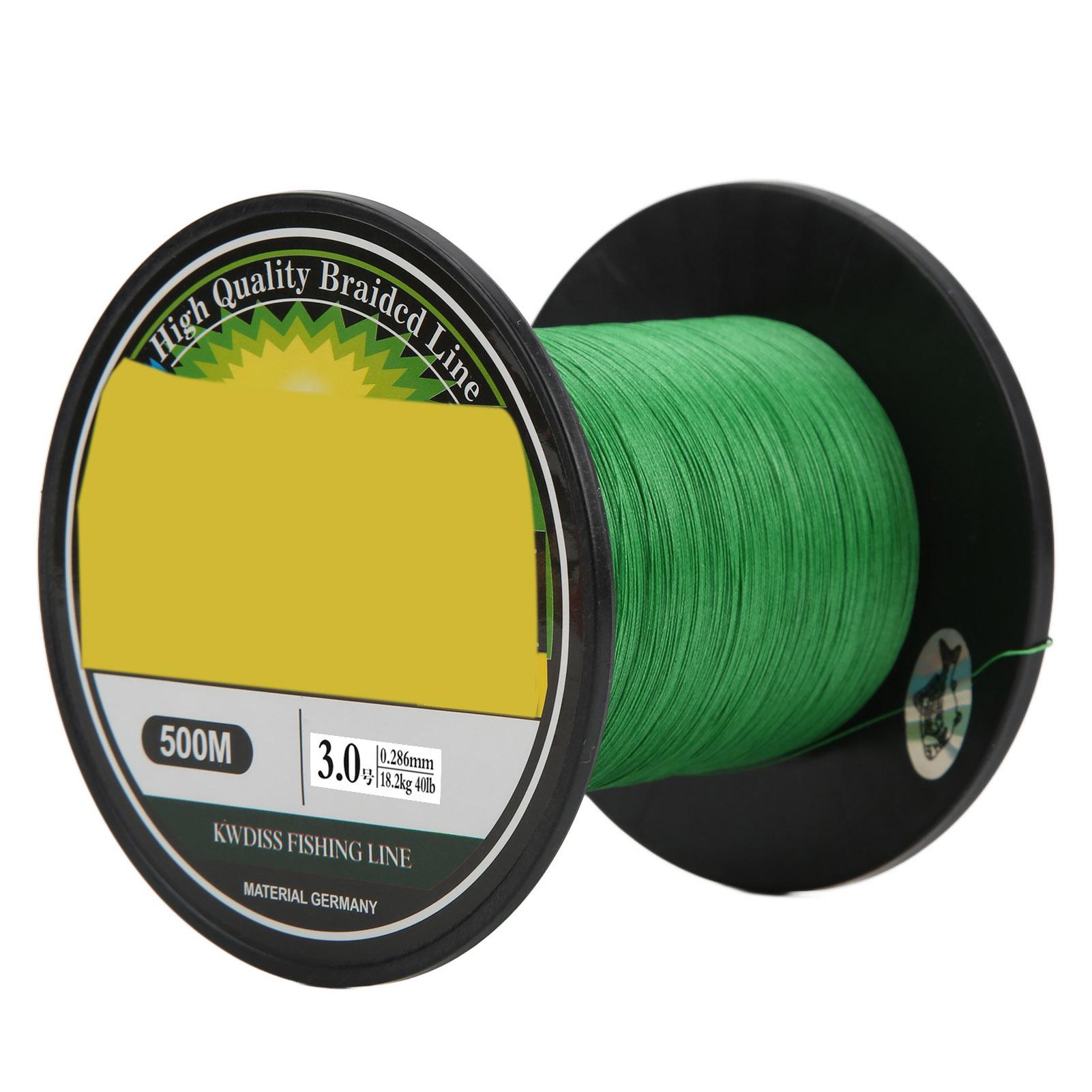 12lb Super Strong PE Fishing Line 500m 8 Strand Braided Fishing Line for Freshwater Saltwater Green 3