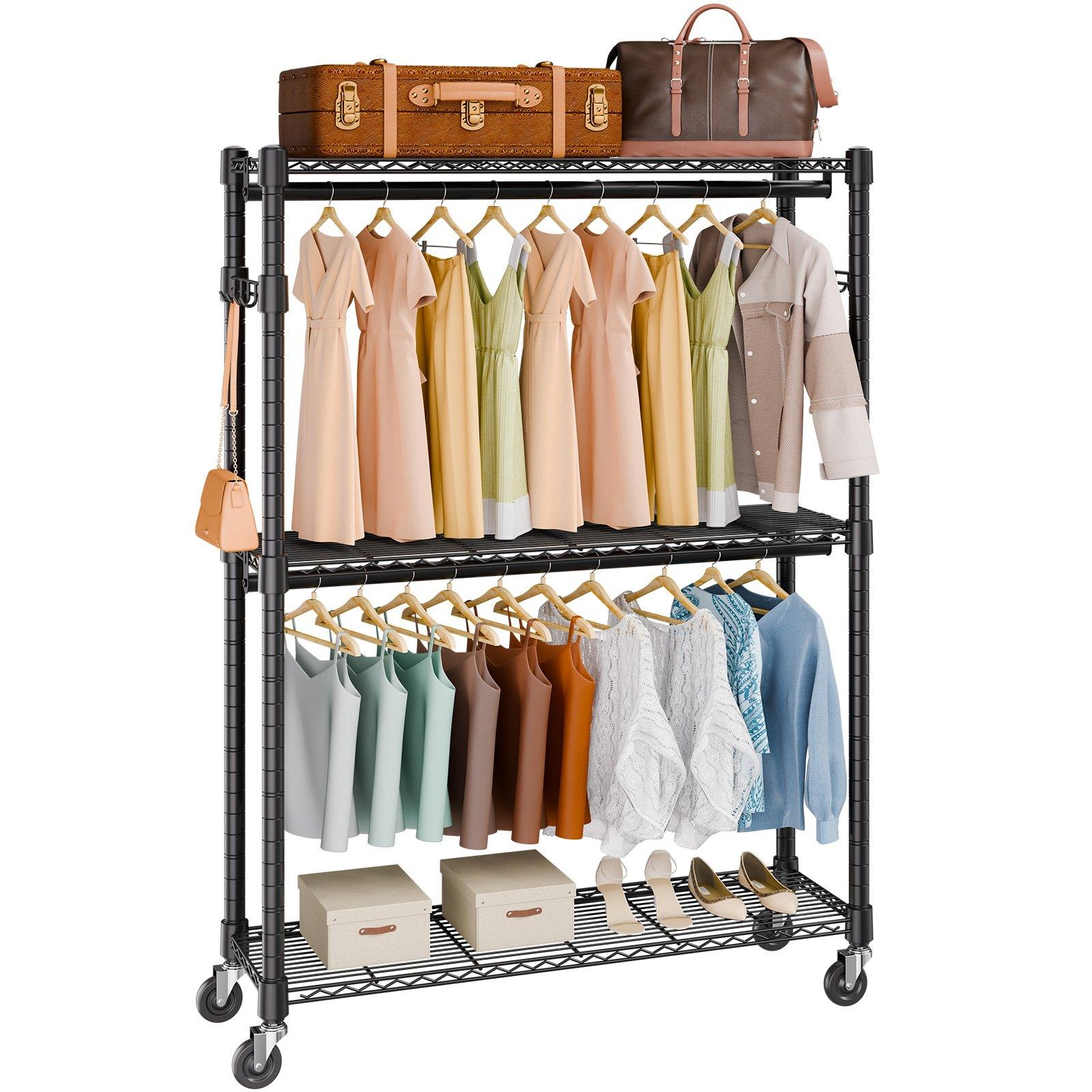 VEVOR Heavy Duty Clothes Rack, Rolling