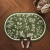 Tapis de Bain Fleuri Français, Absorbant l'Eau Antidérapant Séchage Rapide Rembourré Tapis de Douche pour Décoration de la Maison