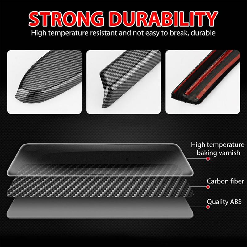 Interior Door Armrest Panel Trim Cover Accessories Component For Honda Civic 2016- 4 Pcs Carbon Fiber