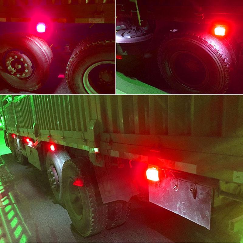 Red 7 LED Round Side Marker Indicator Clearance Light Car Truck Trailer