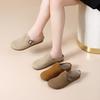 Spring new soft sole comfortable retro bag head half slippers women's shoes mother shoes one pedal single shoes