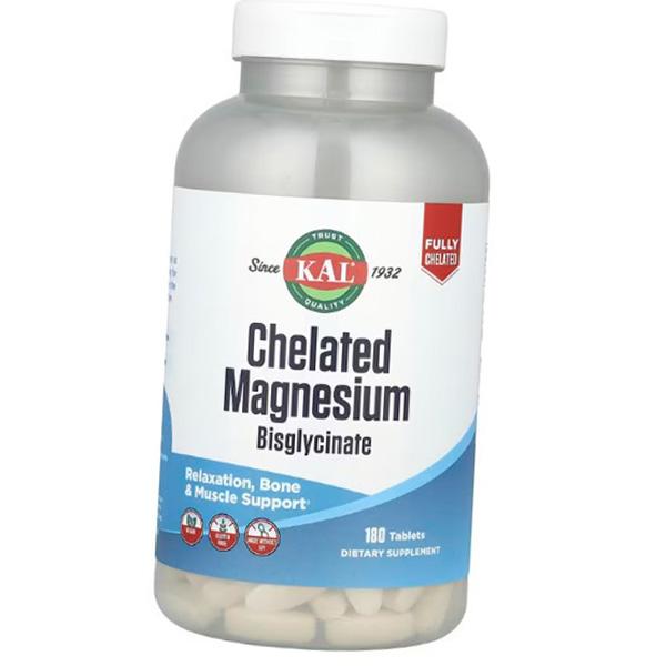 

Магний Бисглицинат Хелат, Chelated Magnesium Bisglycinate 315, KAL 180таб (36424034) 180tab
