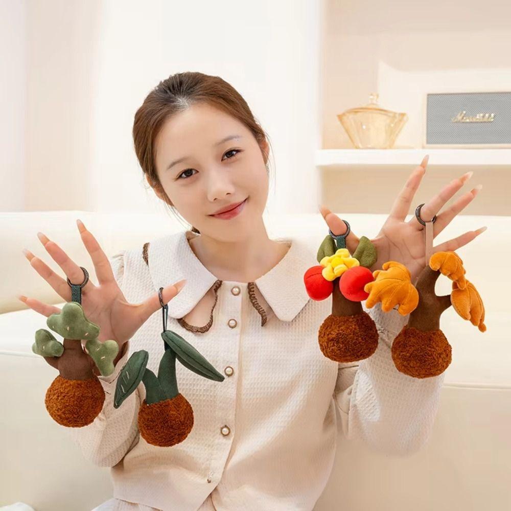 Soft Funny Keyring Adorable Animal Bag Pendant Lightweight Insect Series Plush Keychain  Gift