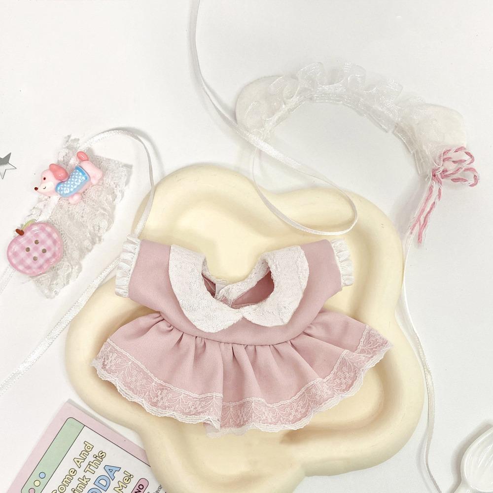 Headband Doll Clothes Outfit Cute Dress Doll Dress Up Set  10cm Cotton Doll