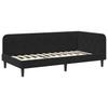 L Shaped Bed Frame Black 90 x 190 cm Velvet