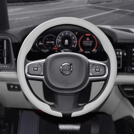 38cm Car Steering Wheel Anti-slip Wheel Cover Carbon Fibre For Volvo XC40 XC60 XC70 XC90 S40 S60 S80 S90 V40 V60 V70 V90 C70