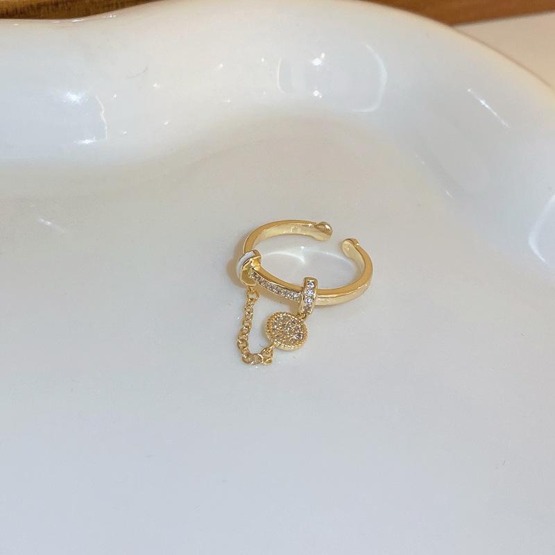 5A Grade Zircon Bauhinia Pattern Open Ring - Luxurious, Versatile, Exquisite Jewelry for Women