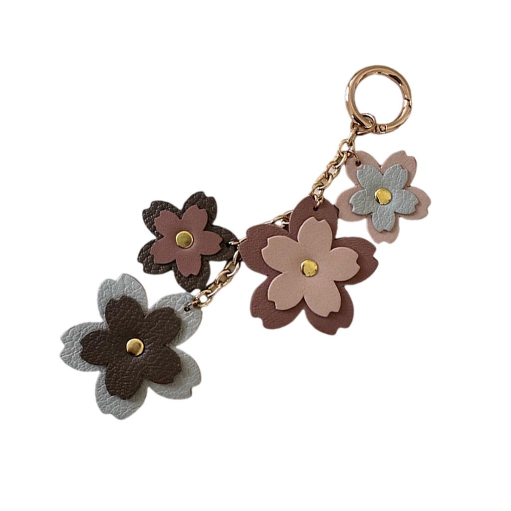 Flower Keychain Purse Embellishment Car Keychain Mobile Phone Strap Fashionable Key Holder for Youthful Women Bags