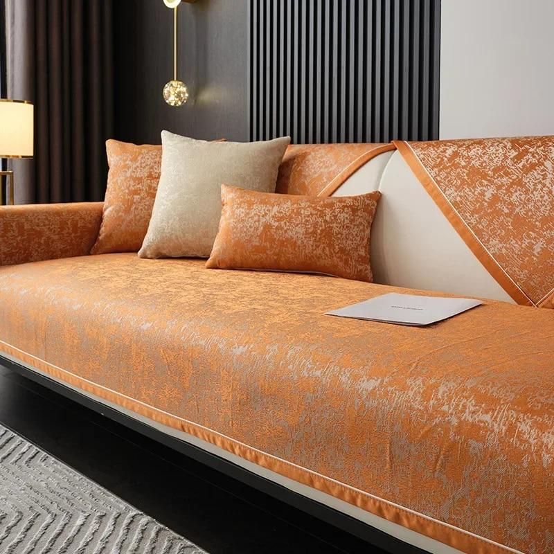 Žakárový Chenille Poťah na Pohovku Univerzálny Poťah na Sedák Pohovky Protišmykový Poťah na Pohovku Uterák Poťah na Gauč do Obývacej Izby Uteráky na Pohovku