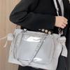 New Cute Kawaii Ita Bag for Girls with External Ptaain Layer PVC Transparent Bag Fashionable Handheld One Shoulder Crossbody Bag